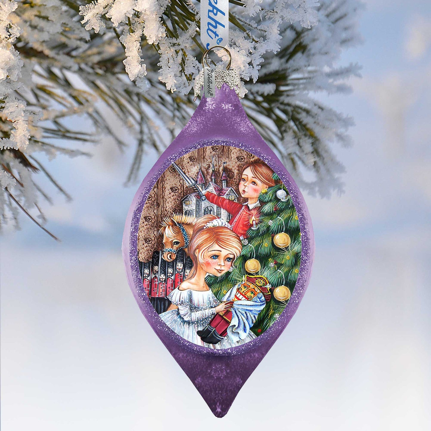 Nutcracker Glass Ornament by G. DeBrekht - Christmas Decor - 757-026