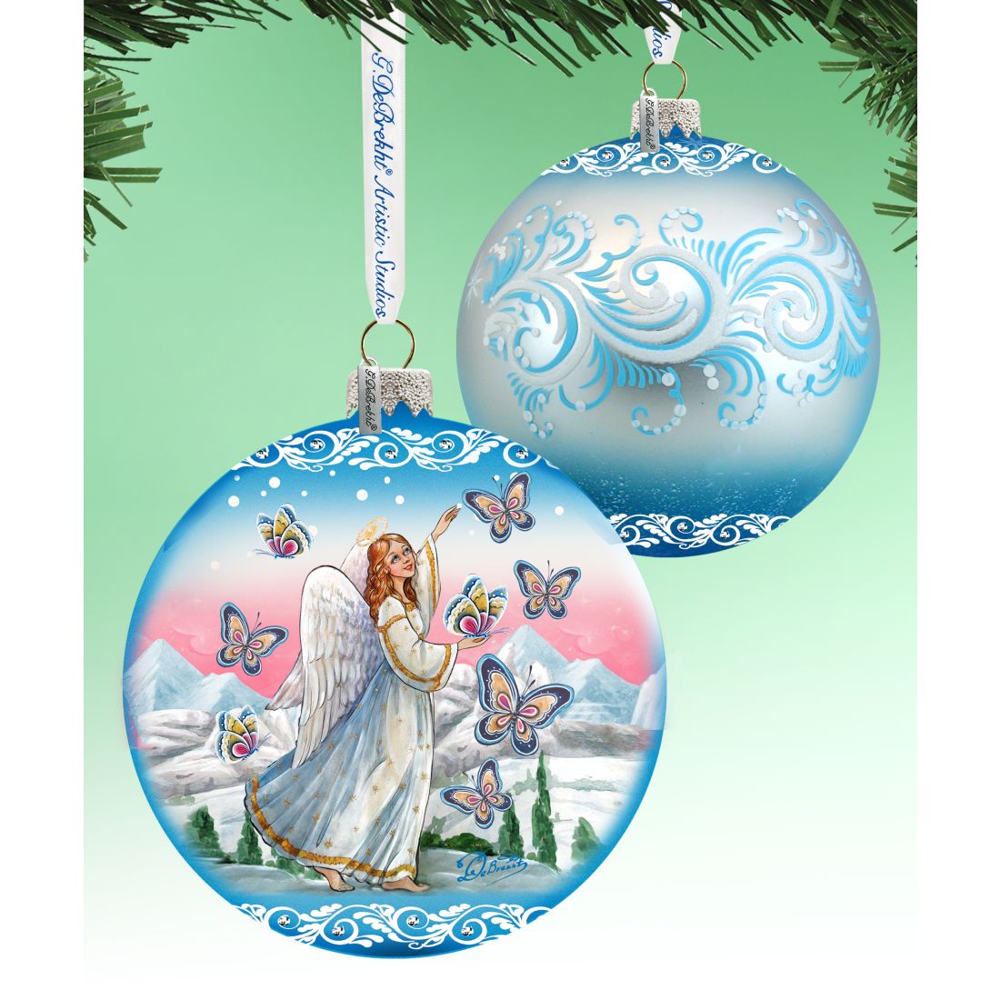 Serenity Angel Glass Ornament Limited Edition by G. DeBrekht - Christmas Decor - 73885