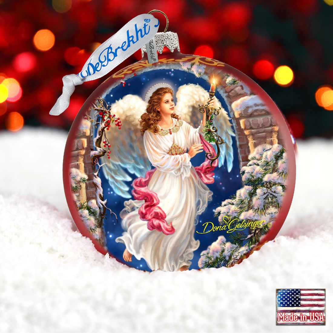 Angel in The Arch Glass Ornament Limited Edition by D. Gelsinger - Christmas Decor - 73892-1322
