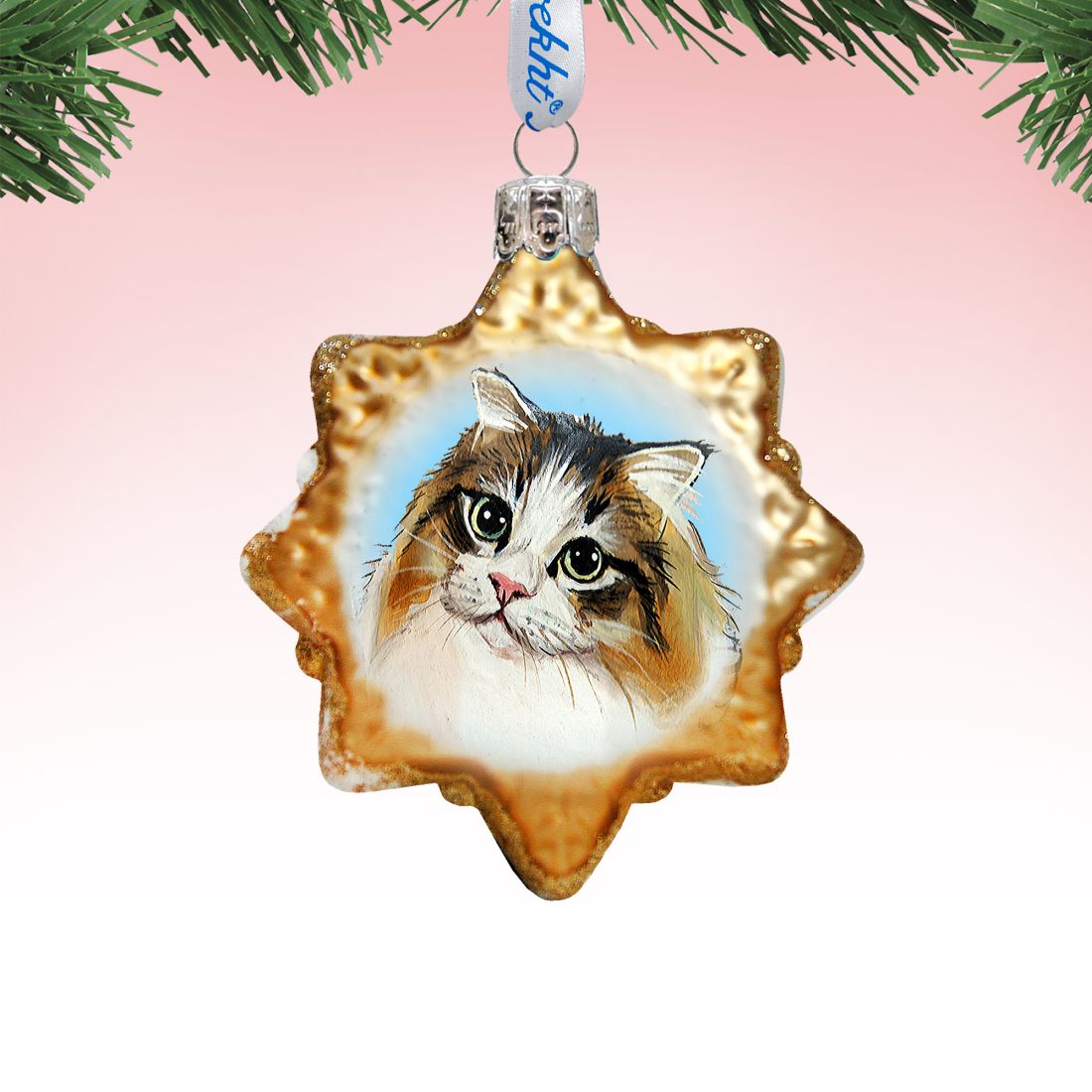 Kitty Cat Mercury Glass Ornament by G. DeBrekht - Pets Dog and Cats Decor - 774022