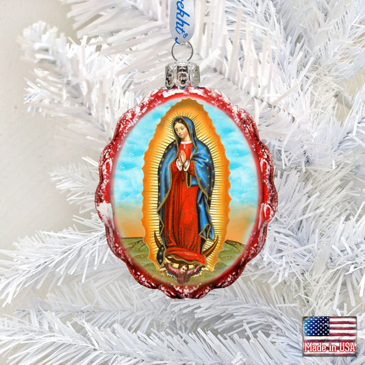 Lady of Guadalupe Mercury Glass Ornament by G. DeBrekht - Nativity Holiday Decor - 772020