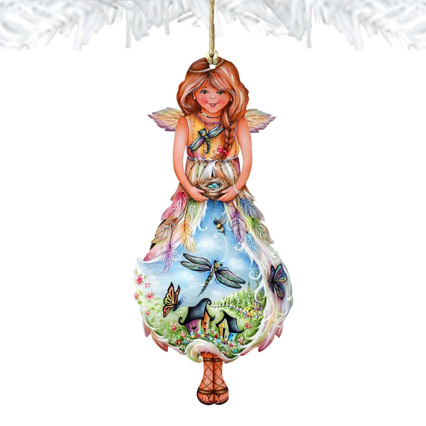 Spring Fairy Wooden Ornaments by Jamie Mills-Price - Easter Spring Decor - 8457902