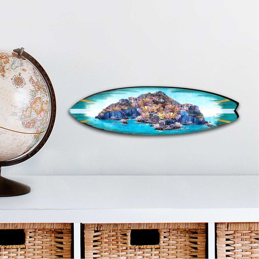 Island Surfboard Coastal Outdoor Decor Large Ornament by G. DeBrekht - Coastal Holiday Decor - 8490101MS