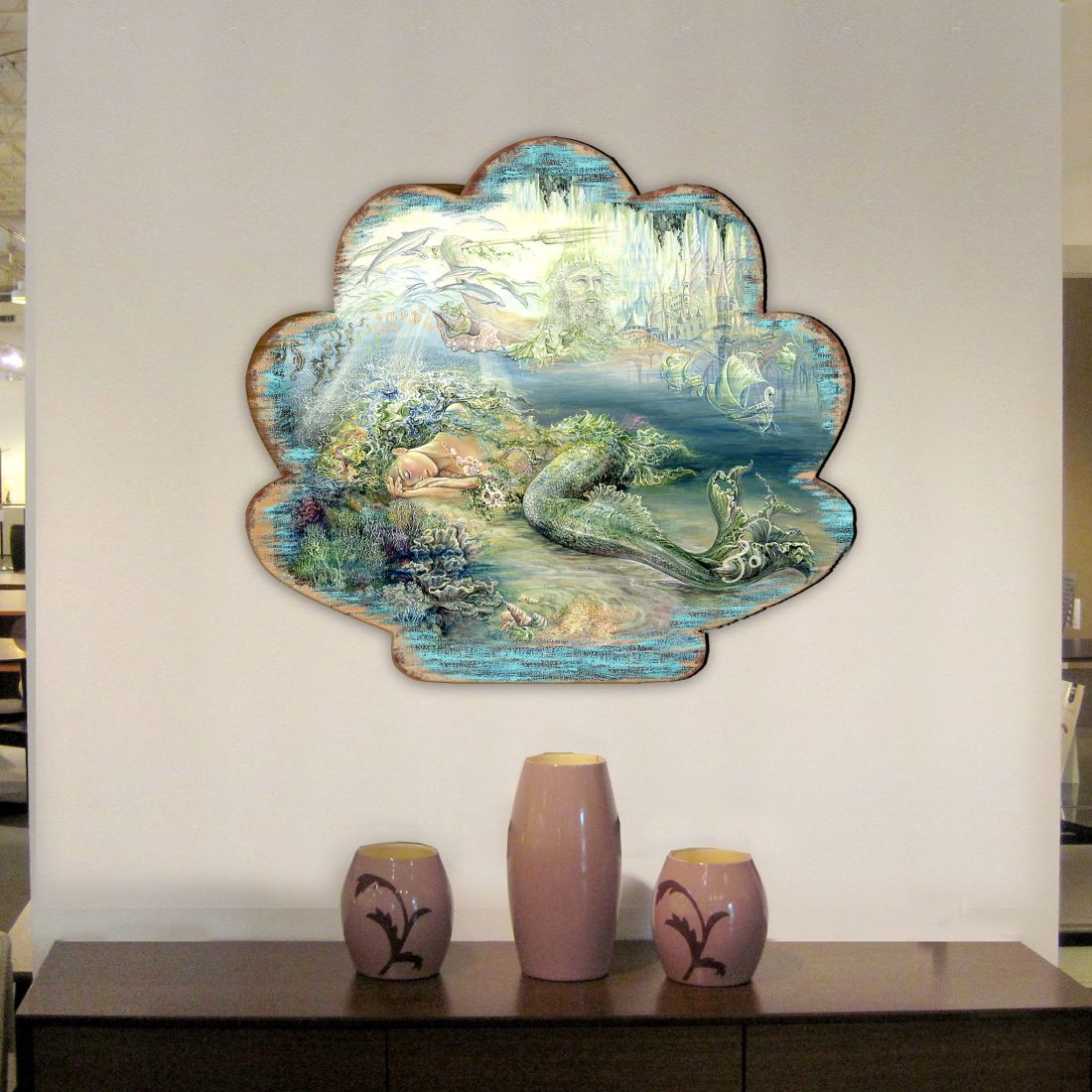 Dreams of Atlantis Coastal Outdoor Decor by Josephine Wall - Coastal Sea-Life Decor - 8472102F-JW