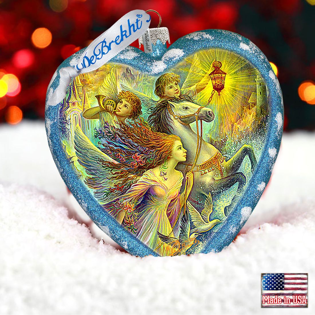 Christmas Night Glass Ornament Limited Edition by Strelkina at G. DeBrekht - Christmas Decor - 738-087-ST