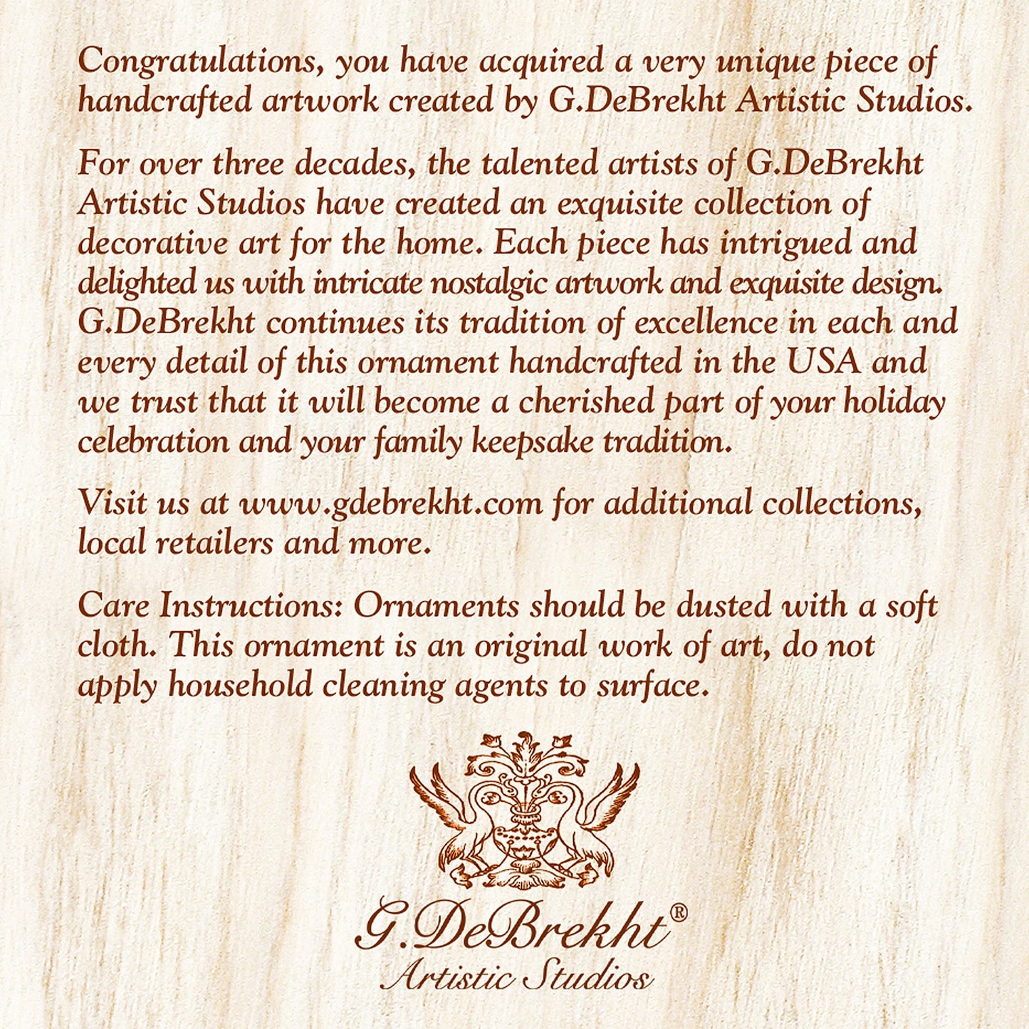 Mercury Glass Ornaments by G. DeBrekht - Wildlife Holiday Decor - 770115S3