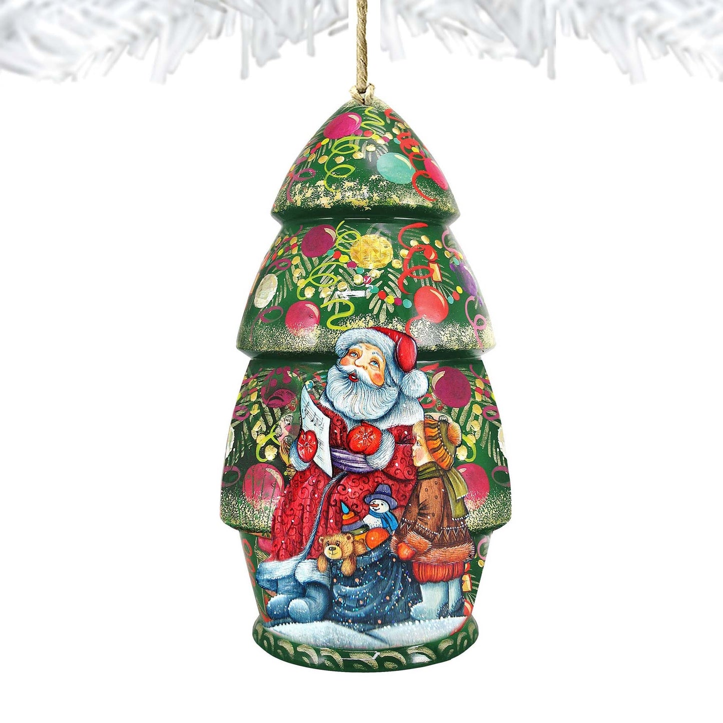 Christmas Tree Doll Wooden Ornaments by G. DeBrekht - Christmas Decor - 8110802