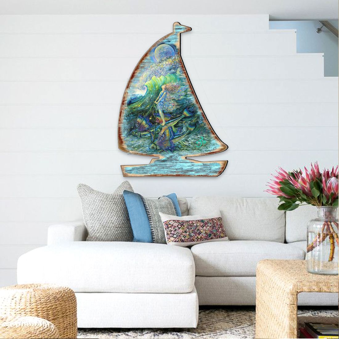 Surfers Dream Coastal Door Decor by Josephine Wall - Coastal Sea-Life Decor - 8472103H-JW