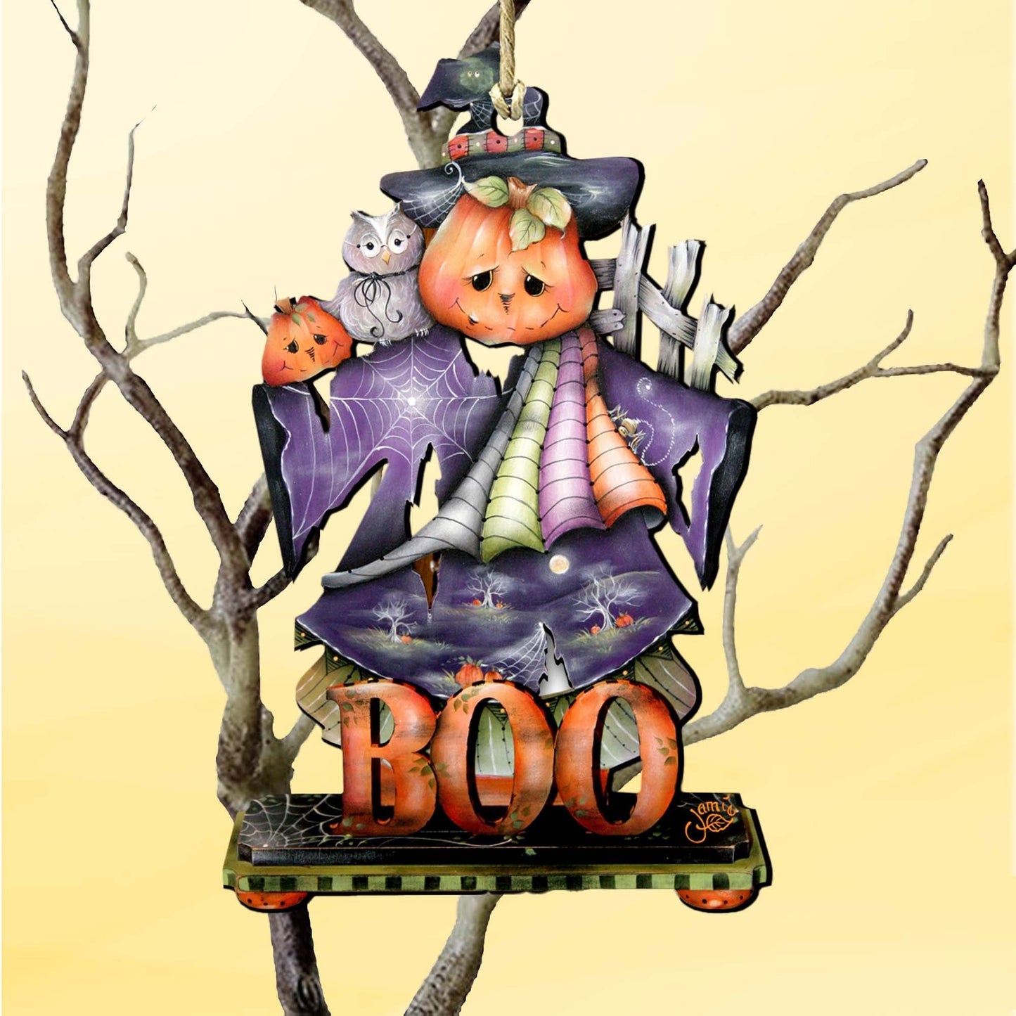 This Boos for You Wooden Ornaments by Jamie Mills-Price - Thanksgiving Halloween Decor - 8457407