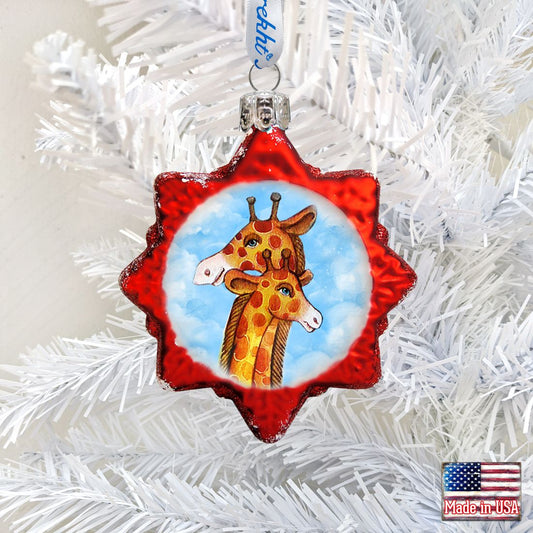 Giraffe Mercury Glass Ornament by G. DeBrekht - Wildlife Holiday Decor - 771016