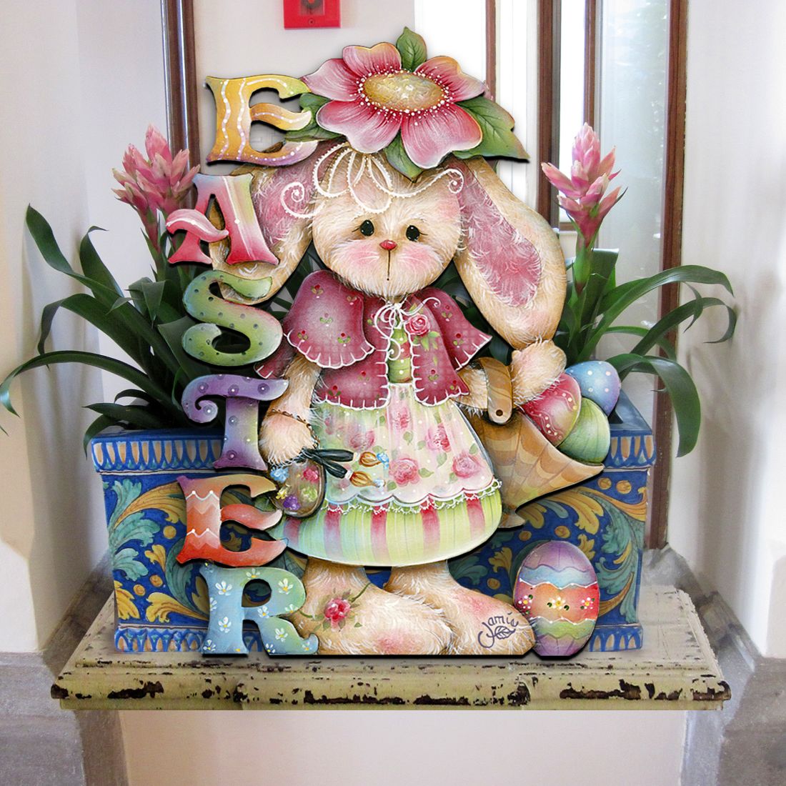 The Easter Bunny Easter Door Decor by Jamie Mills-Price - Easter Spring Decor - 8457605H