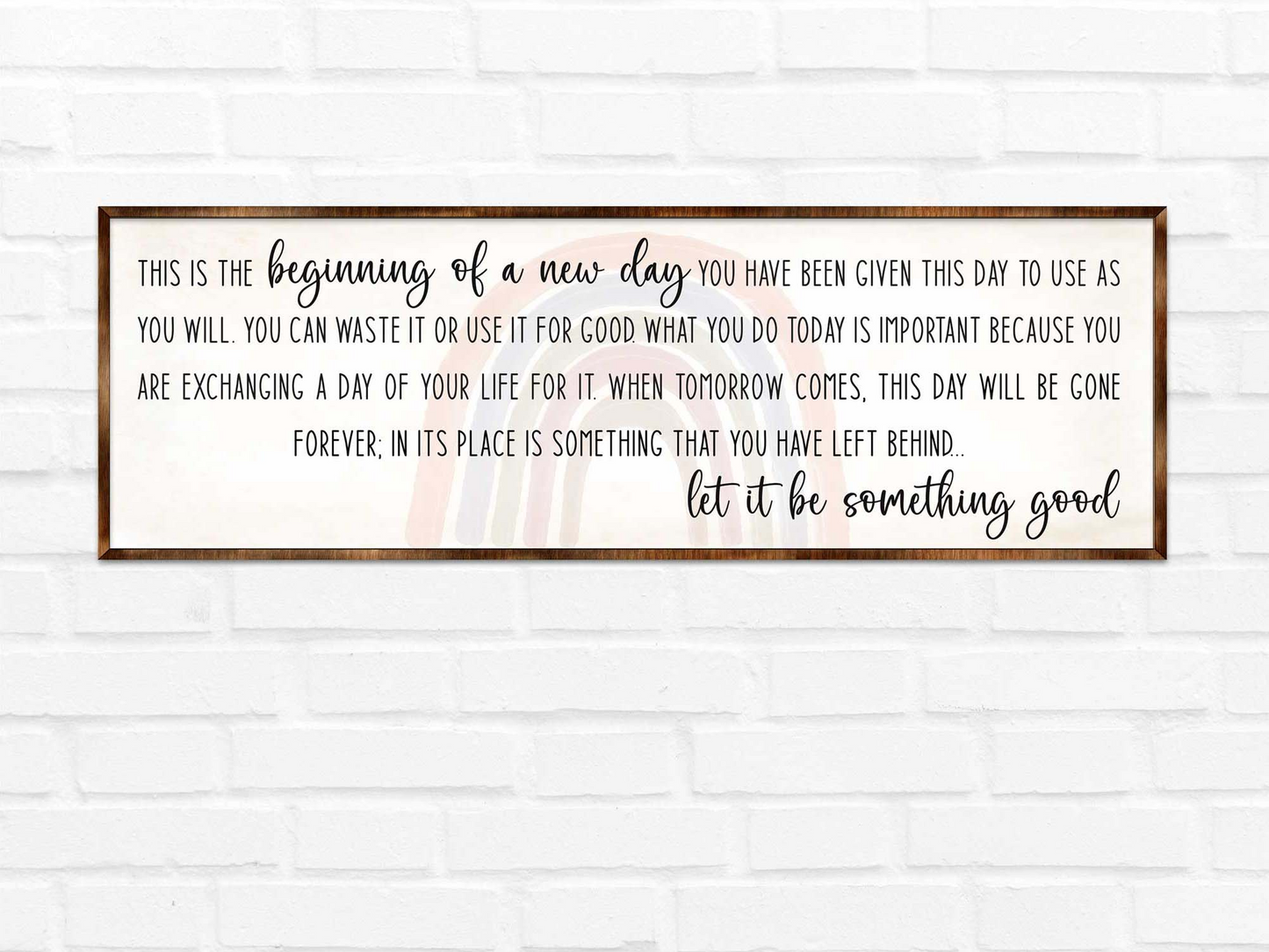 The Beginning of a New Day - Wooden Inspirational décor - Wooden Motivational home décor - Farmhouse Wall Art - 310312