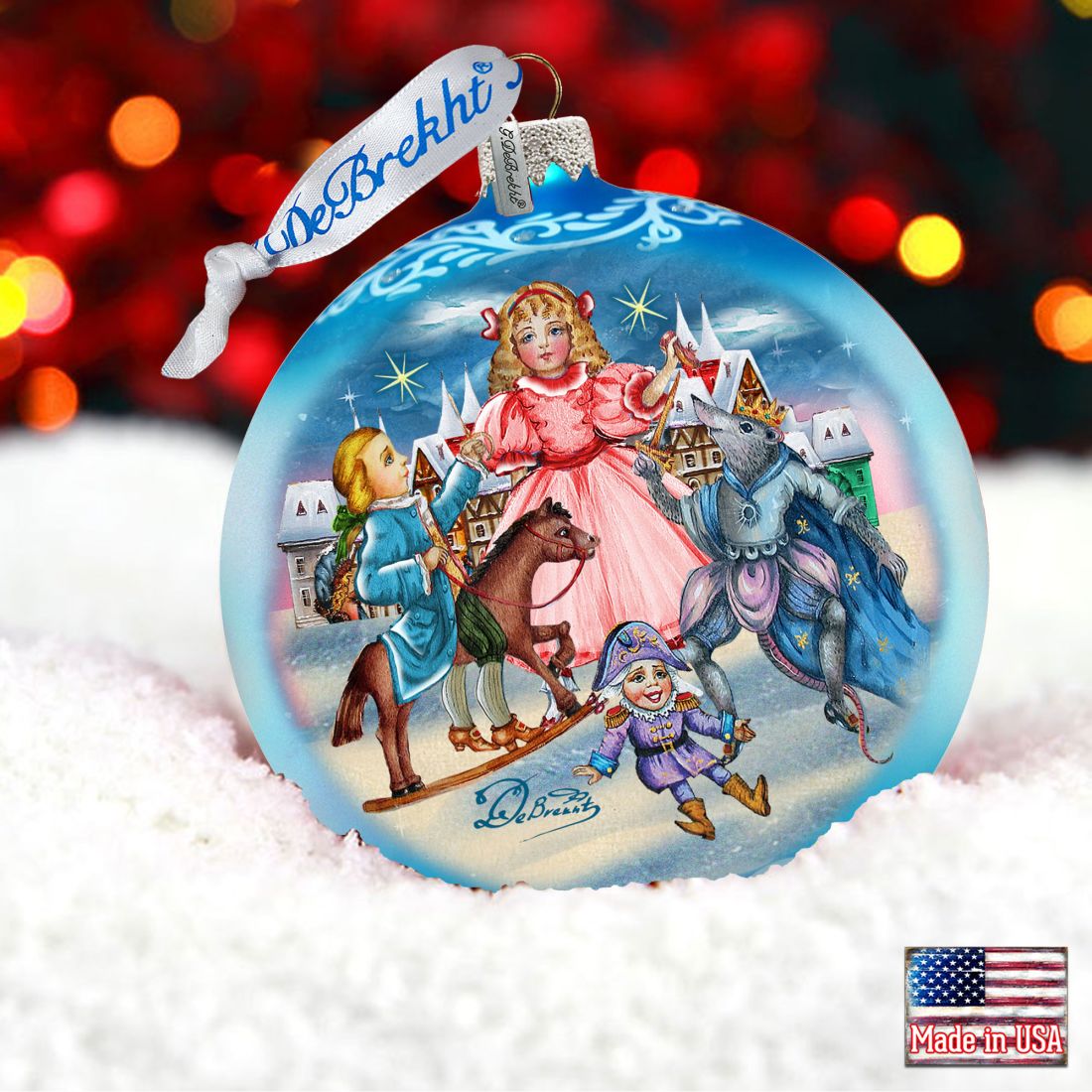 Nutcracker Story Glass Ornament Limited Edition by G. DeBrekht - Christmas Decor - 73916