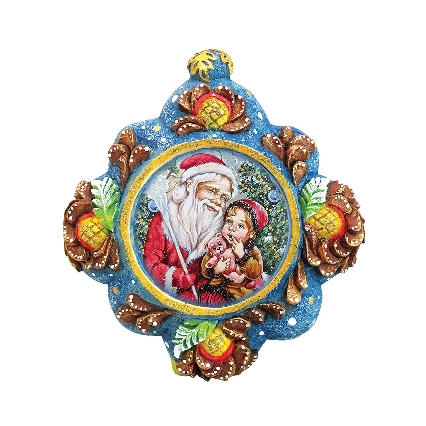Sharing Secrets Sculpted Hand-Painted Christmas Ornament by G. DeBrekht - Love Family Kids Decor - 6102543