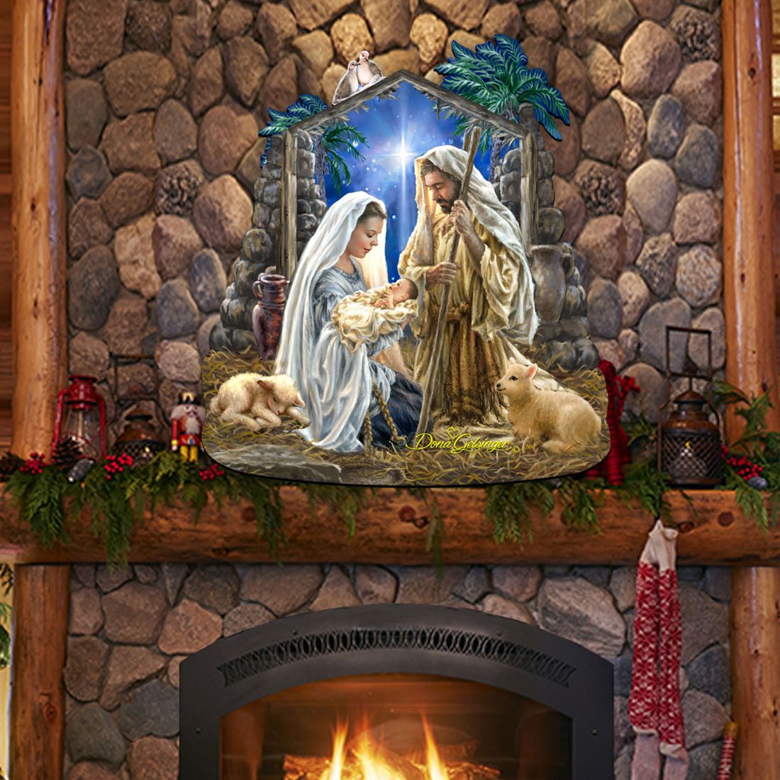 Glory to God Nativity Door Decor by D. Gelsinger - Nativity Holiday Decor - 8461010H-1722