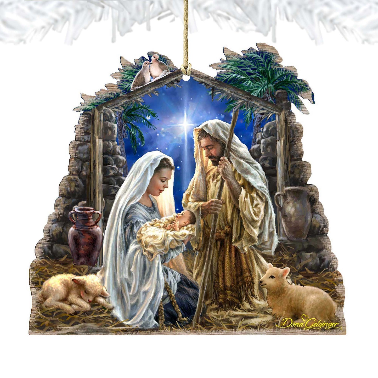 Glory to God Wooden Ornaments by Gelsinger - Nativity Holiday Decor - 8161010-1722