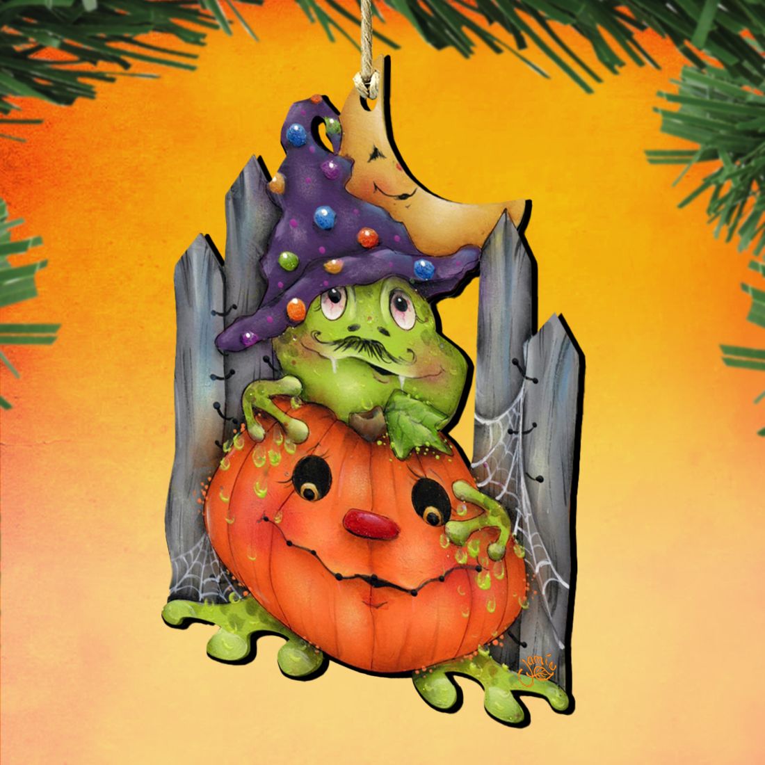 Jeepers Creepers Wooden Ornaments Halloween by Jamie Mills-Price - Thanksgiving Halloween Decor - 8457403