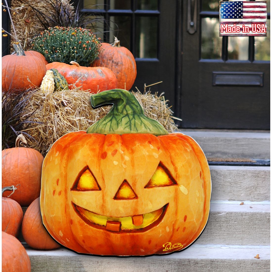 Pumpkin Halloween Door Decor by G. DeBrekht - Thanksgiving Halloween Decor - 8158414H