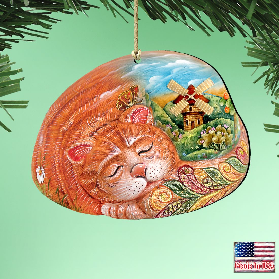Kitten Wooden Ornaments Christmas by G. DeBrekht - Easter Spring Decor - 8185251