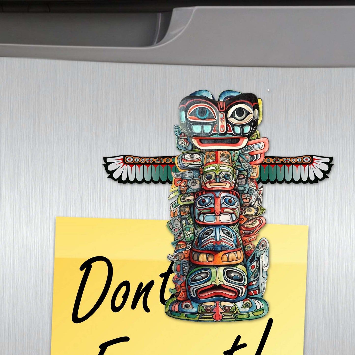 Spirit of the Totem Decorative Wooden Magnets Set of 6 by G. Debrekht - Wildlife Décor - 8090117G-S6
