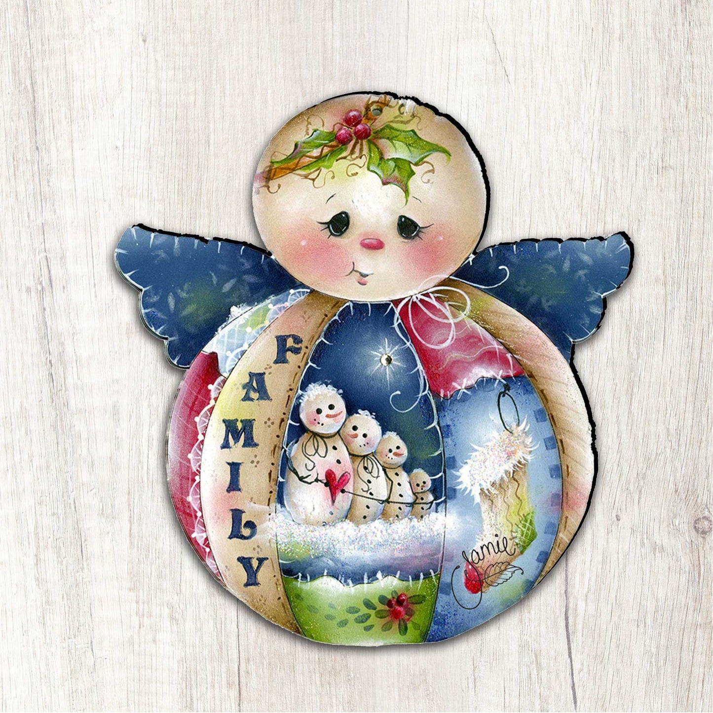 Family Snowman Christmas Door Decor by Jamie Mills-Price - Christmas Santa Snowman Decor - 8457504H