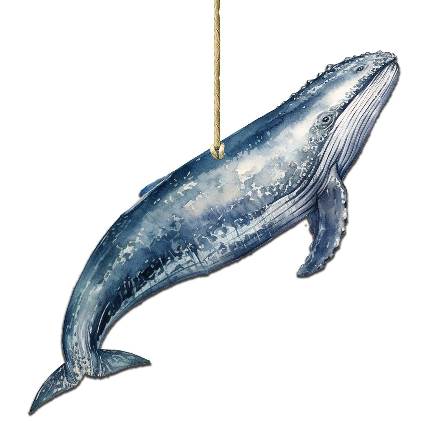 Alaskan Humpback Whale Wooden Ornaments by G.Debrekht - Wildlife Holiday Decor - 8710103-2
