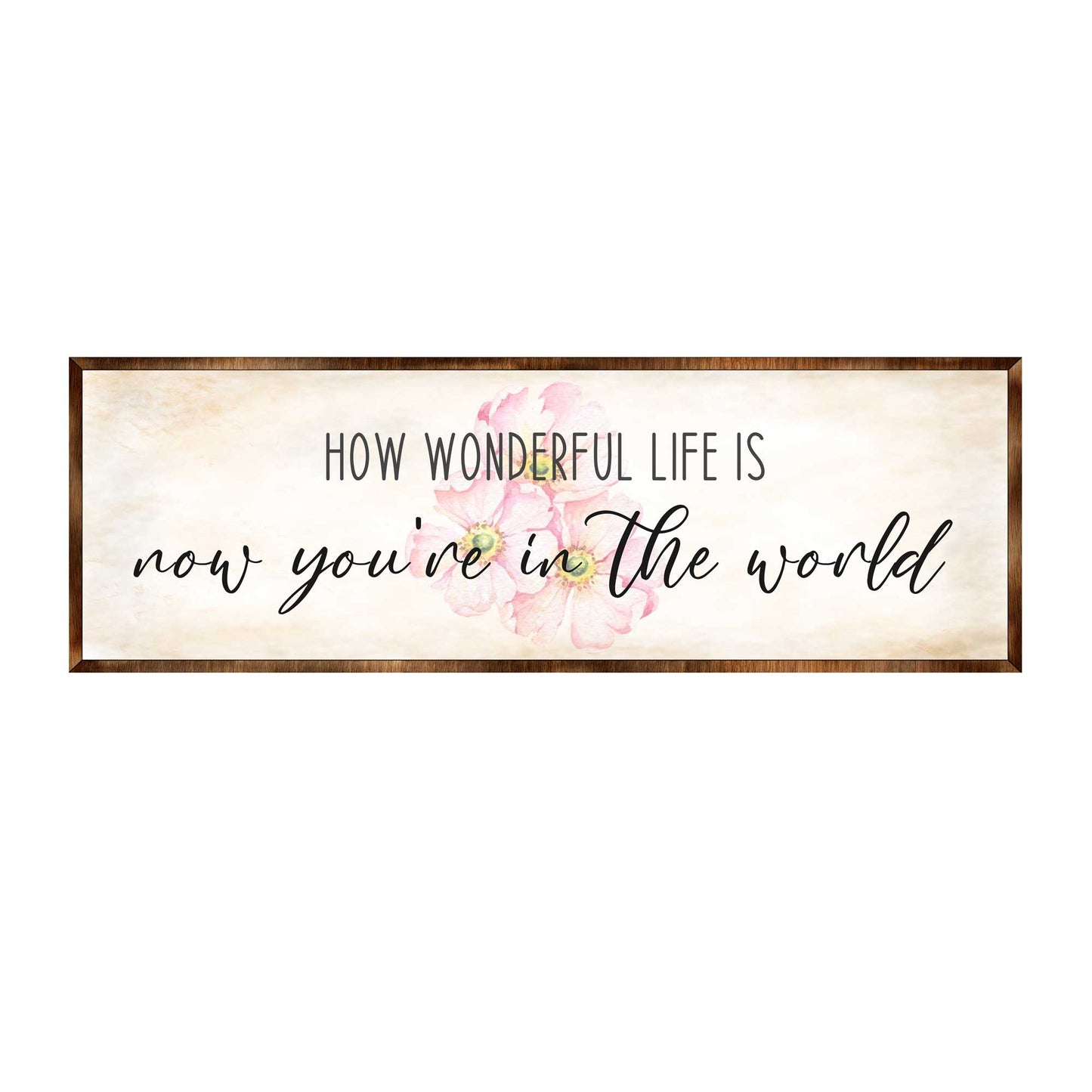 What a Wonderful Life - Wooden Motivational décor - Rustic art - Wall art - Nursery décor - Wooden Framed Art - 310313