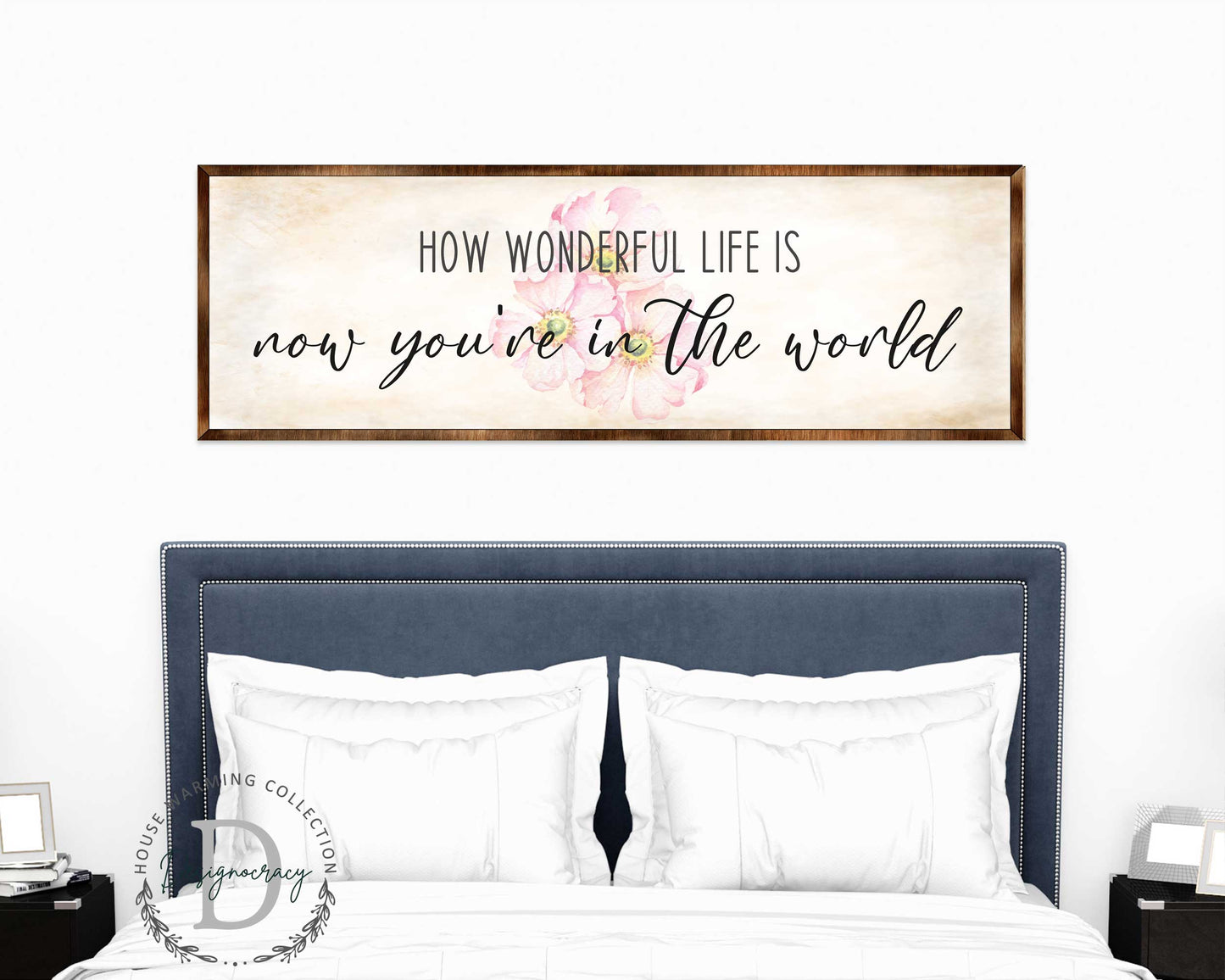 What a Wonderful Life - Wooden Motivational décor - Rustic art - Wall art - Nursery décor - Wooden Framed Art - 310313