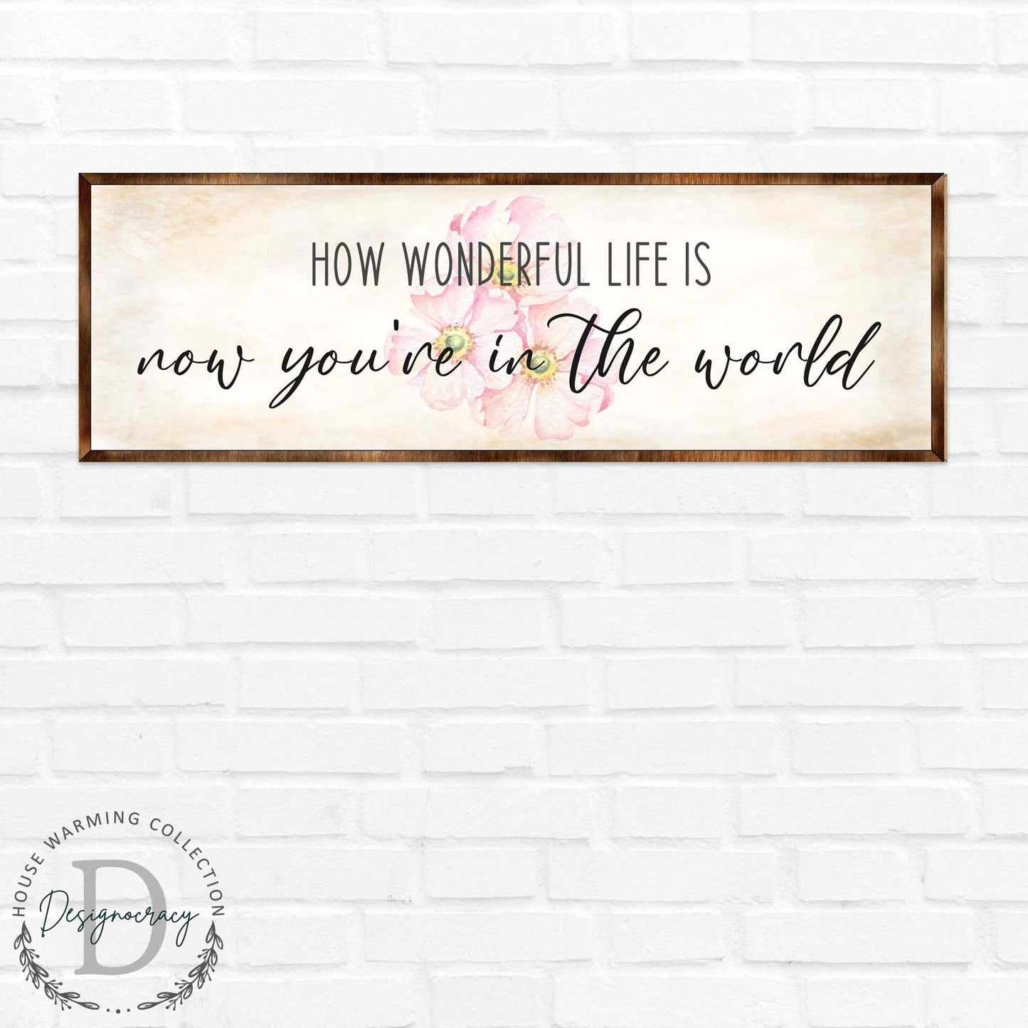 What a Wonderful Life - Wooden Motivational décor - Rustic art - Wall art - Nursery décor - Wooden Framed Art - 310313