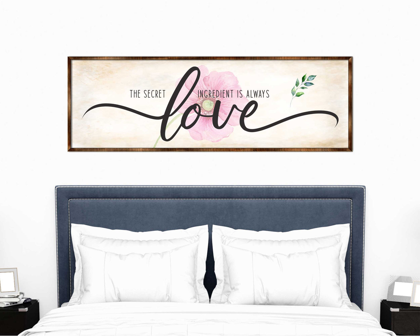 The Secret Ingredient Is Always Love - Wooden Contemporary Sign - Living Room Decor - Farmhouse Décor - Inspirational Wall Art - 310316