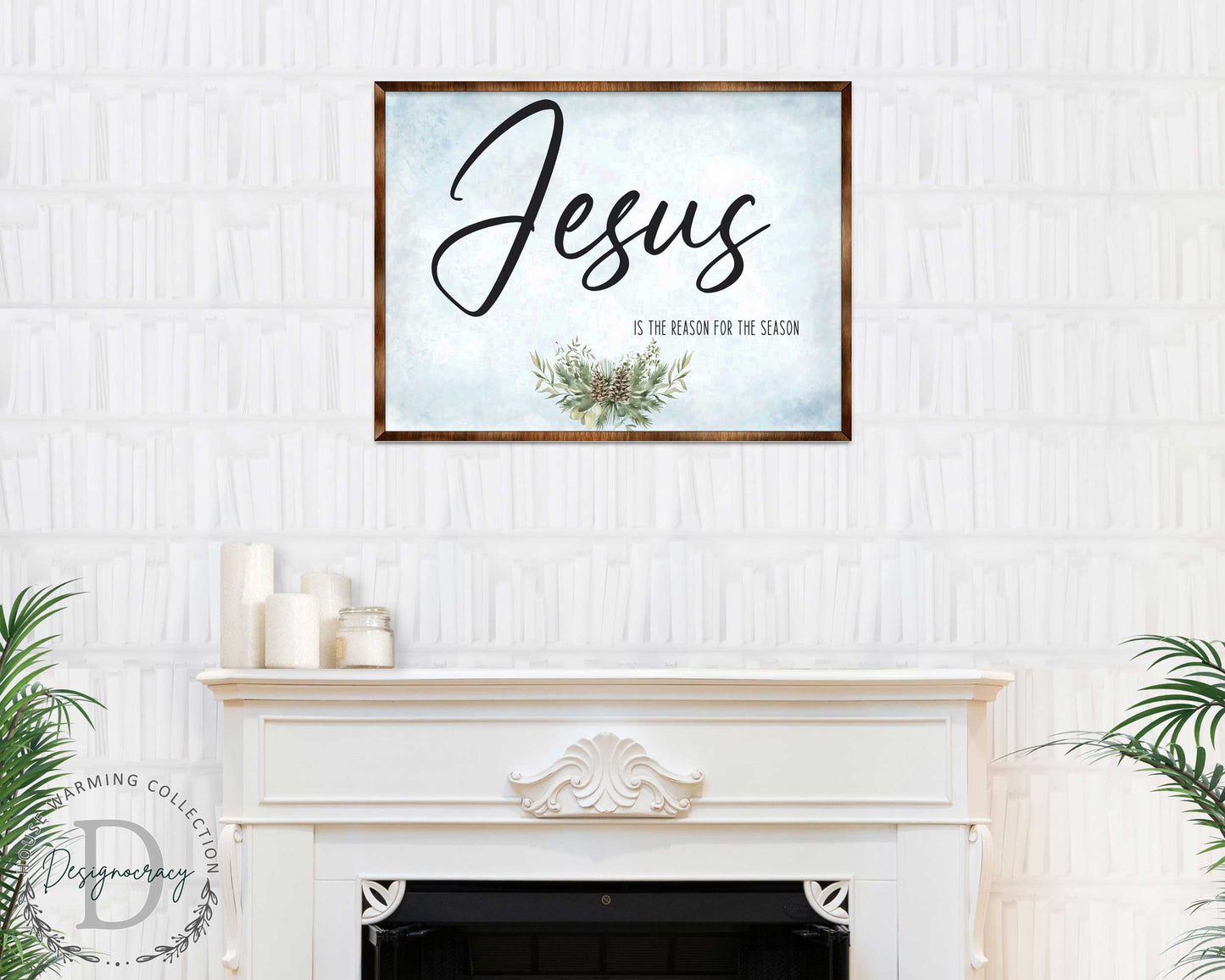 Jesus Sign - Wooden Religious Wall Art - Christian Sign - Modern farmhouse sign - Mantel decoration - Bible Sign - Dining Room Sign - Contemporary wall art - 310351