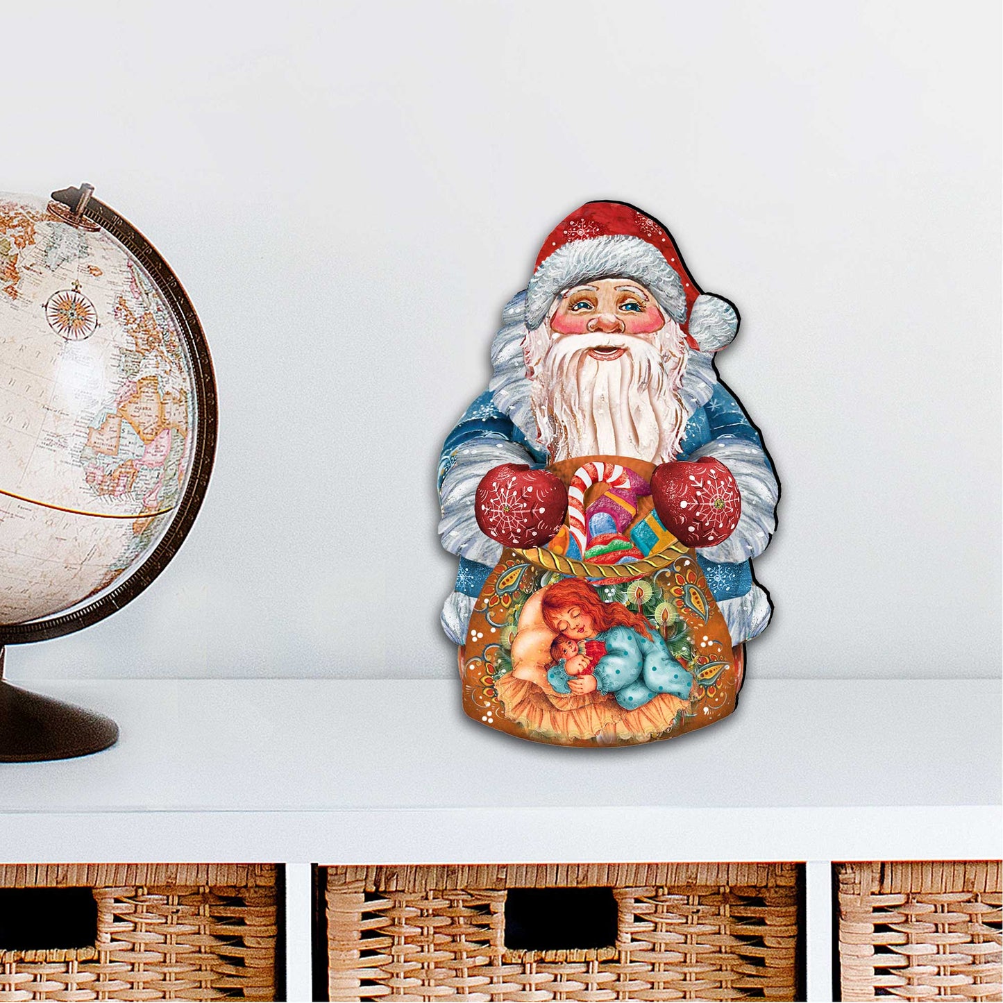 Gift Bag Santa Door Decor Door Decor by G. DeBrekht - Christmas Santa Snowman Decor - 8117901H