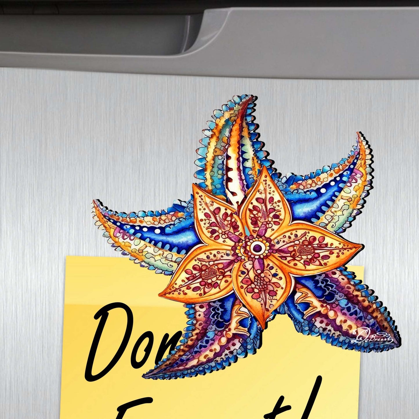 Mermaid and Friends Decorative Wooden Magnets Set of 6 by G. Debrekht - Coastal Decor - 8090064G-S6