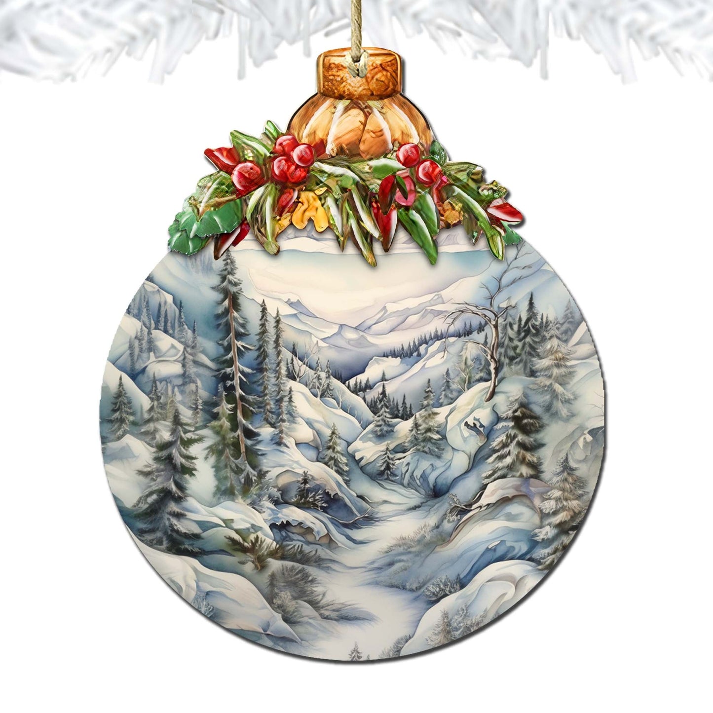 Alaska's Nature's Beauty Wooden Ornaments by G.Debrekht - Wildlife Holiday Decor - 870035