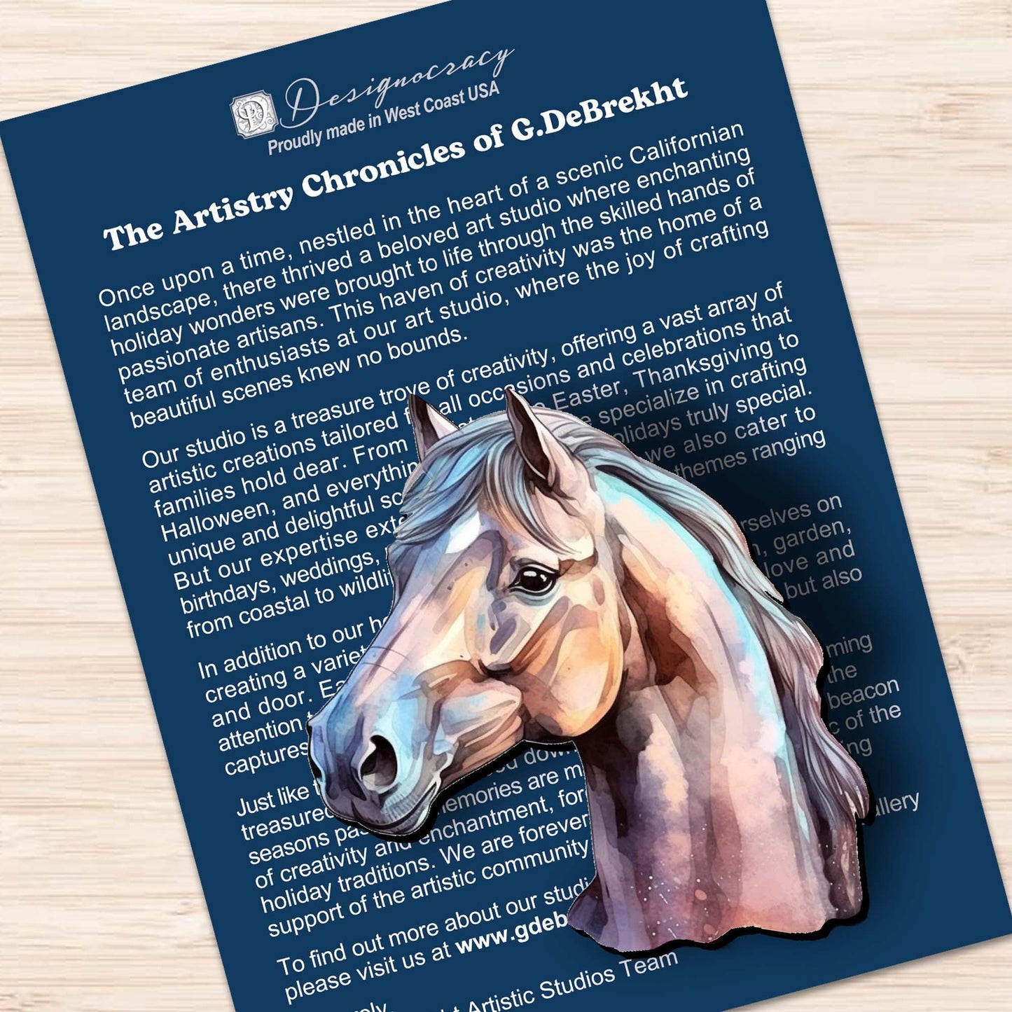 Horses Decorative Wooden Clip-on Ornaments Set of 3 by G. Debrekht - Christmas Decor - 8091039C-S3