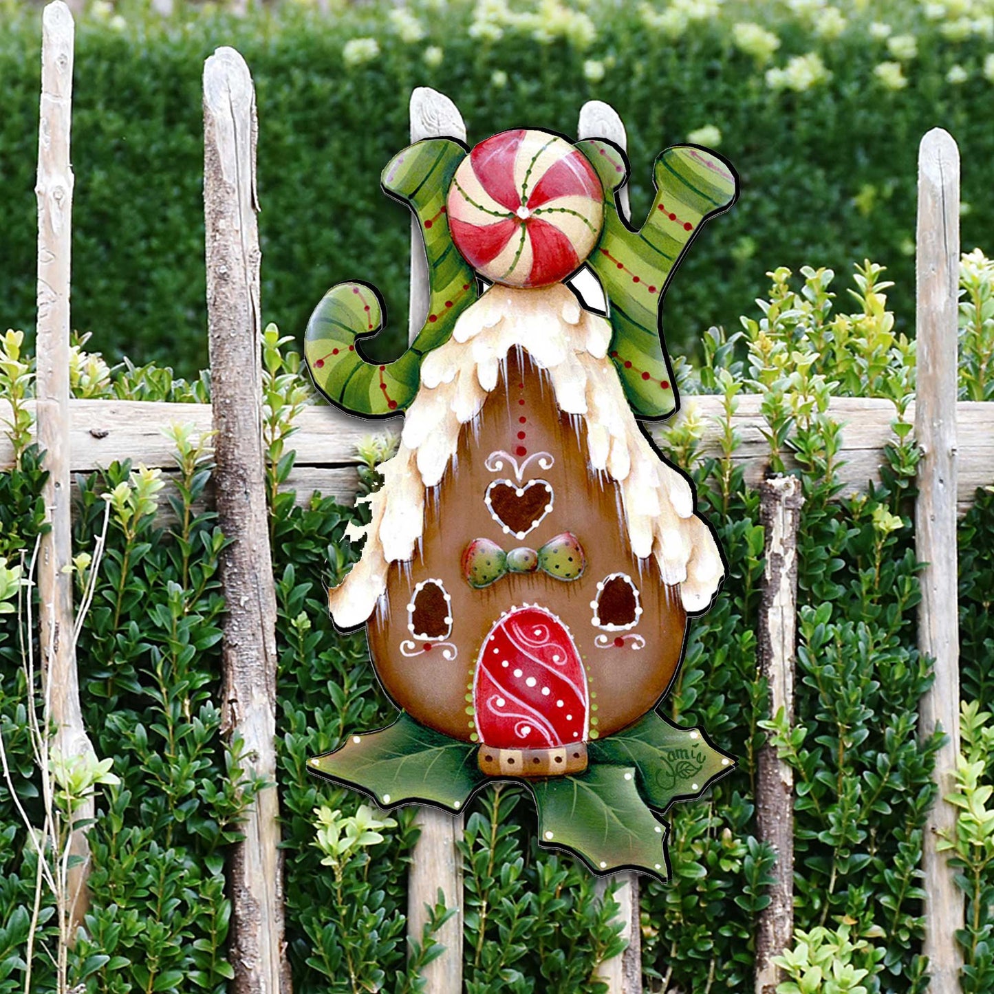Joy Gingerbread House Door Decor by Jamie Mills-Price - Christmas Decor - 8457507H