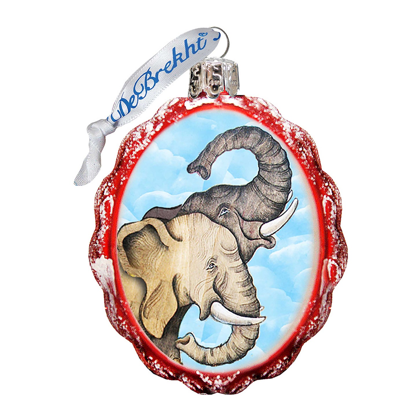Elephant Mercury Glass Ornament by G. DeBrekht - Wildlife Holiday Decor - 771038