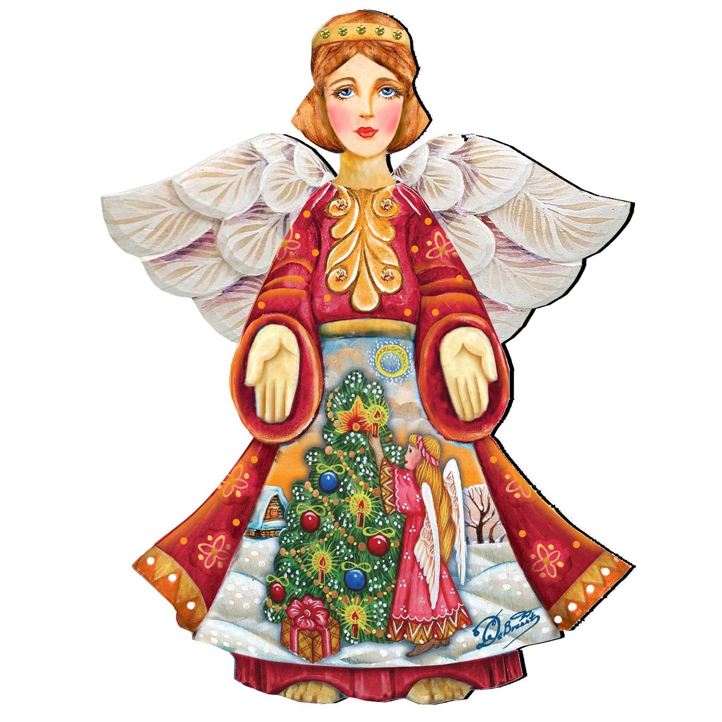 Christmas Tree Angel Nativity Door Decor by G. DeBrekht - Nativity Holiday Decor - 8154103H