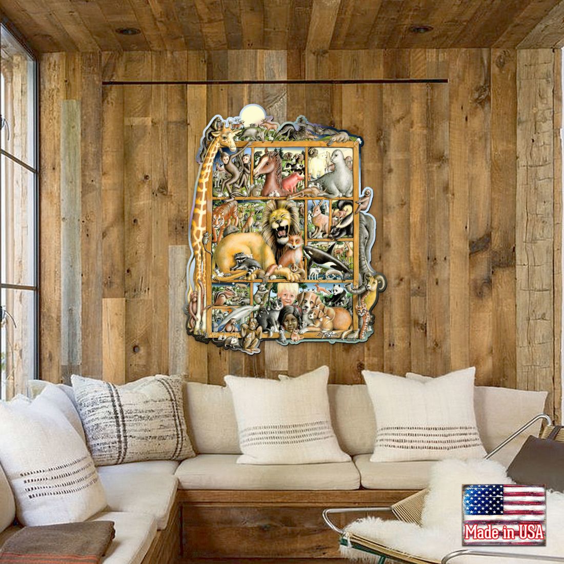 Animals Whimsical Wall Art by Laura Seeley - Love Family Kids Decor - 8513008-LS