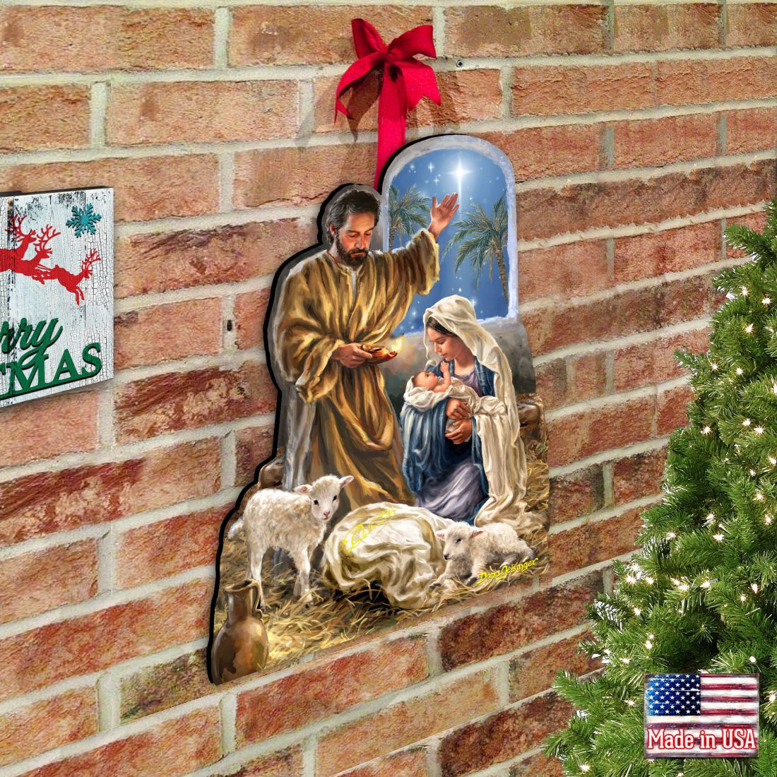 Glory to God Nativity Door Decor by D. Gelsinger - Nativity Holiday Decor - 8461045H-DG