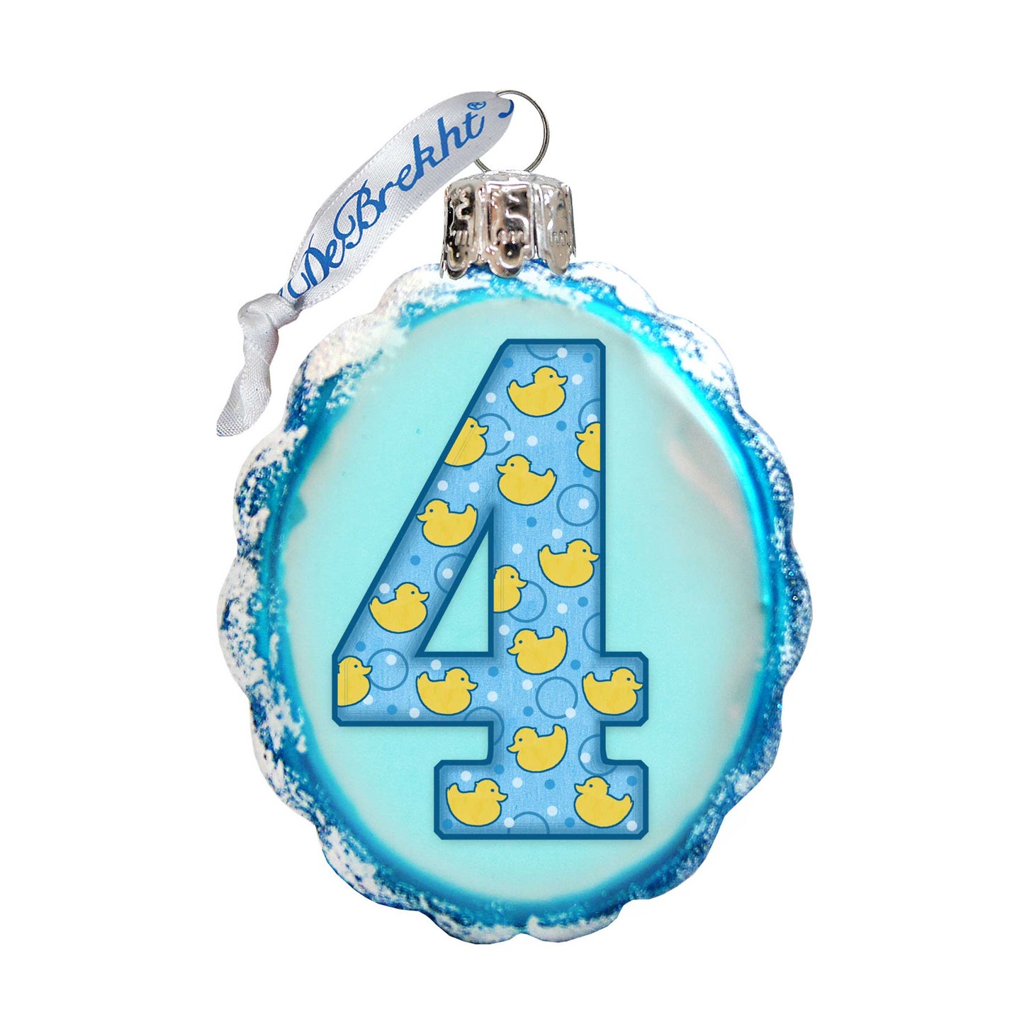 4 Year Mini Mercury Glass Ornament by G. DeBrekht - Love Family Kids Decor - 770004