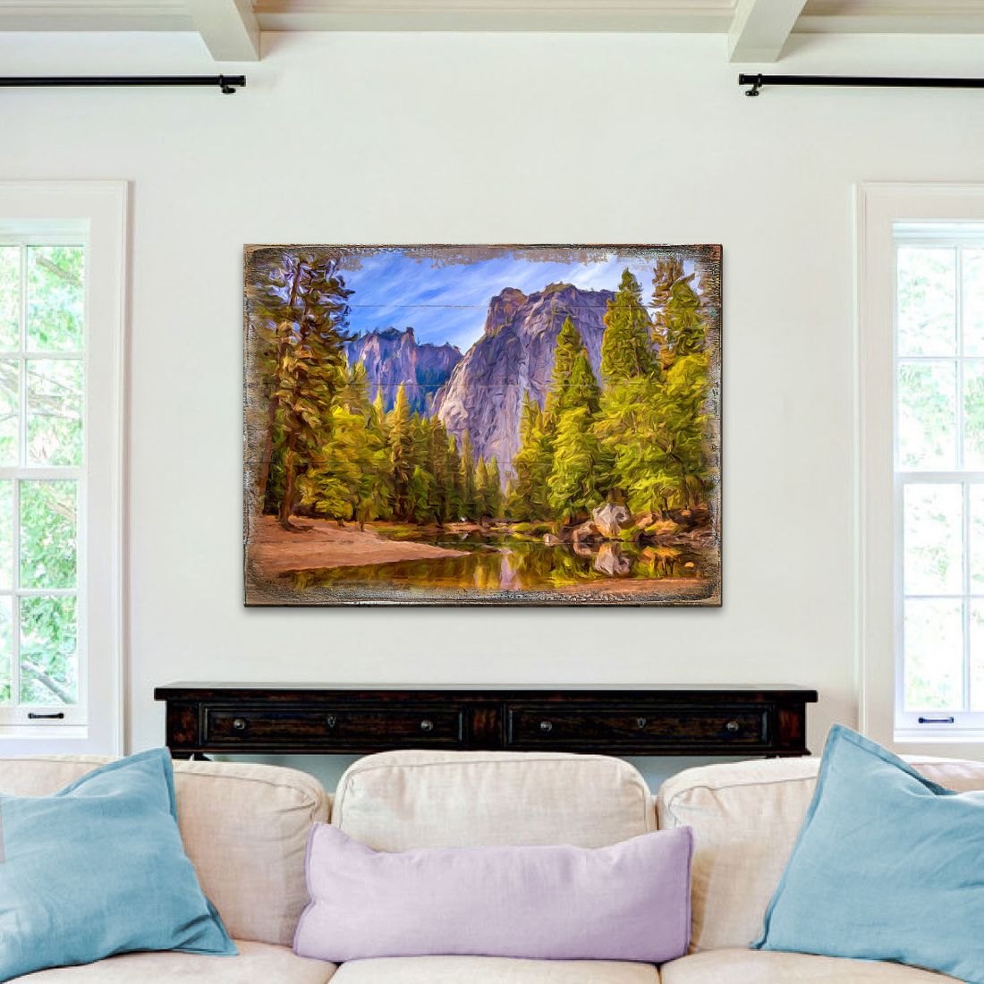 Forest Lake Art Wooden Wall Art by Nature Wonders - Nature Wildlife Decor  - 95238B