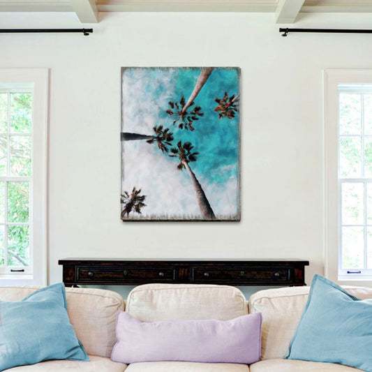 Palms Art Wooden Wall Art by Nature Wonders - Nature Wildlife Decor  - 95395B