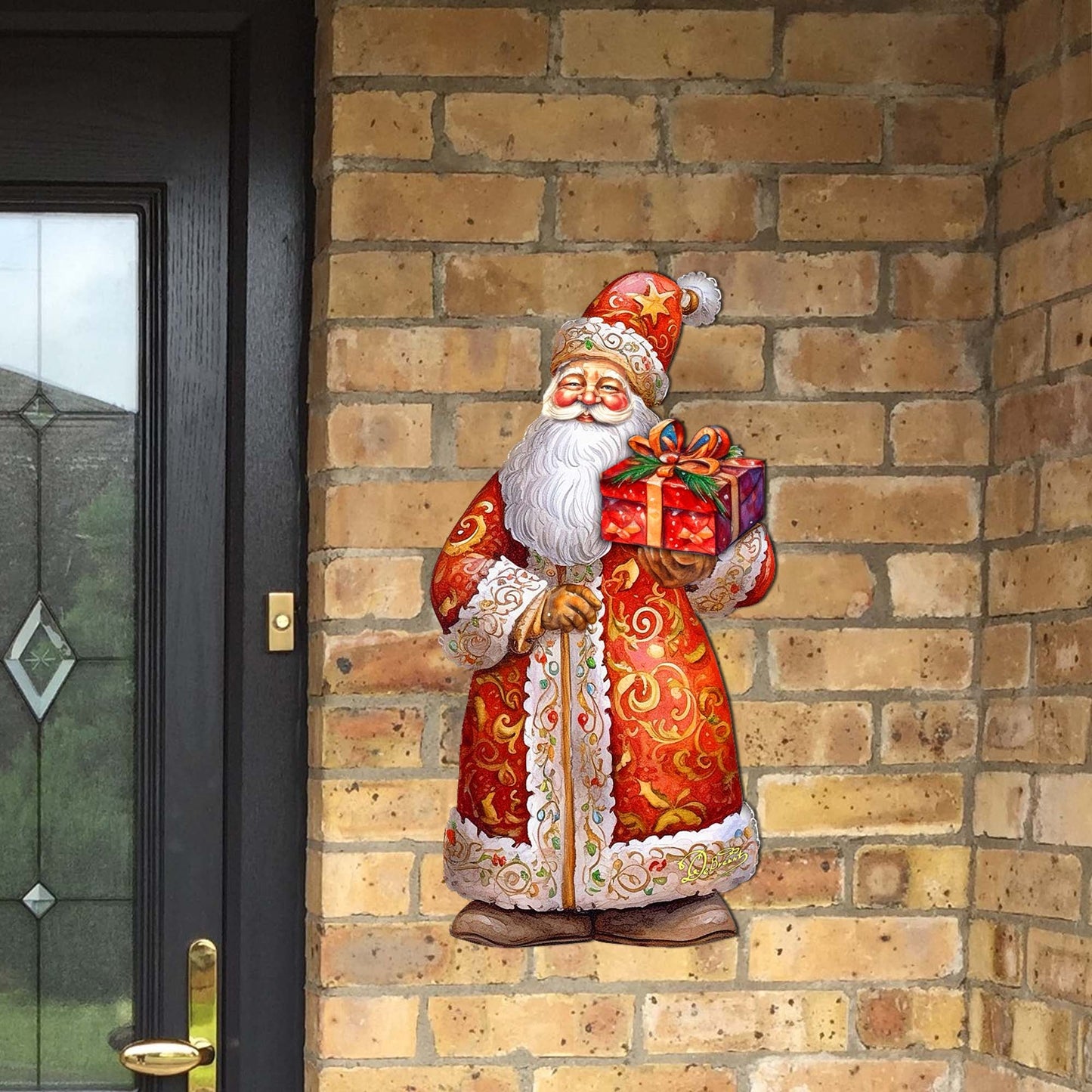 St. Nick's Gift Holiday Door Decor by G. Debrekht - Christmas Santa Snowman Decor - 8691410H