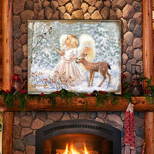 Sweet Christmas Blessings Wooden Wall Art by D. Gelsinger - Nativity Holiday Decor - 95660B-1703