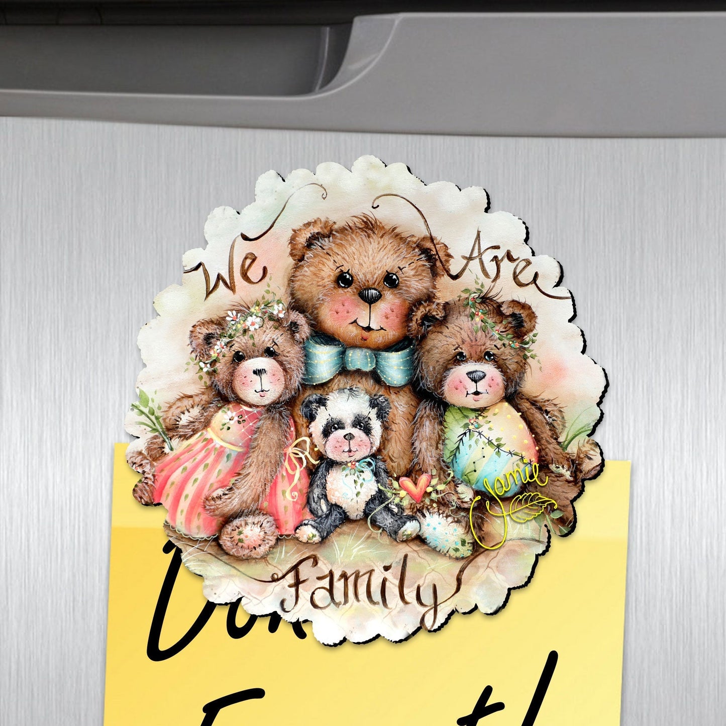 We Are The Family Shaped Refrigerator Magnets Set of 3 by Jamie Mills-Price