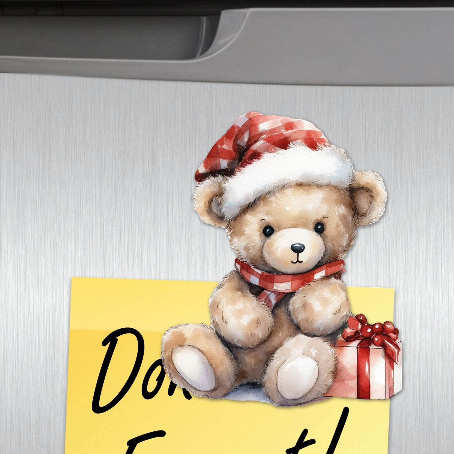 Christmas Teddy Bear Decorative Wooden Magnets Set of 6 by G. Debrekht - Christmas Décor - 8090011G-S6