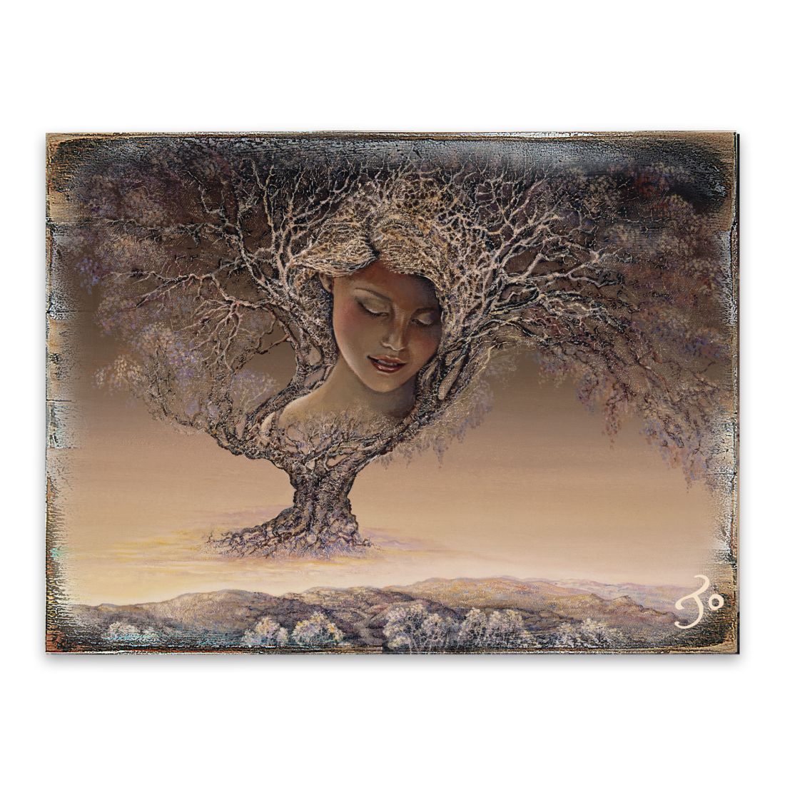 Mother Nature Fantasy Wooden Wall Art by Josephine Wall - Fantasy Decor - 852120-JW