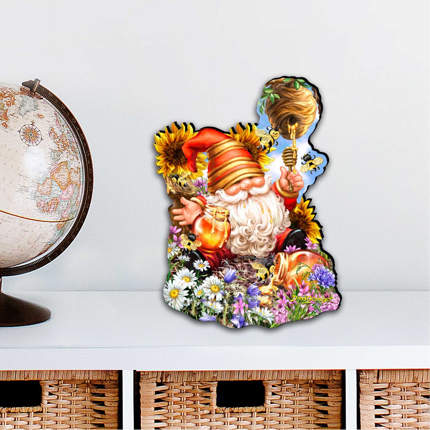 Honeycomb Gnome Easter Door Decor by D. Gelsinger - Easter Spring Decor - 8461061H-DG