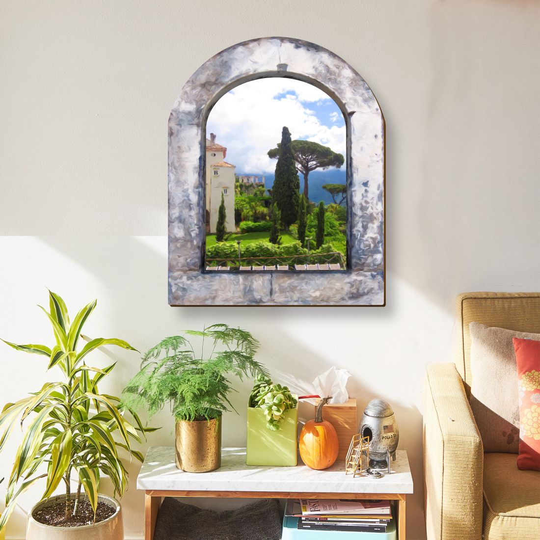 Castle by the Sea Wooden Wall Art by G. DeBrekht - Coastal Sea-Life Decor - 8491002W